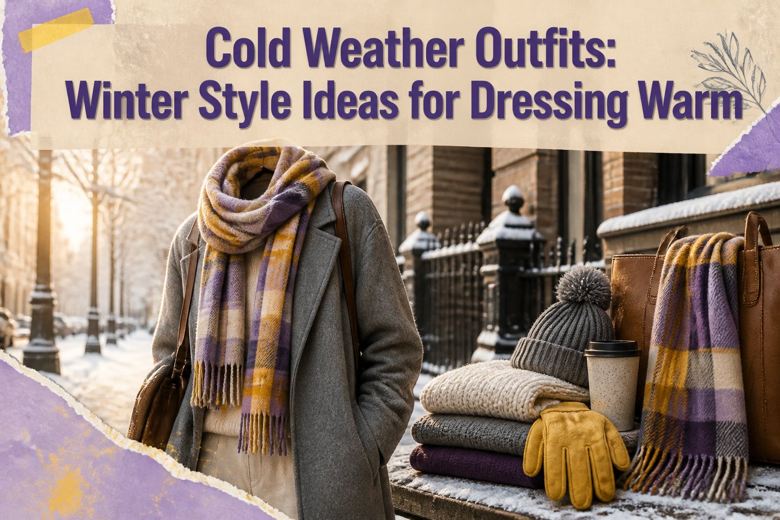 A variety of winter outfits displayed together, emphasizing style and warmth.
