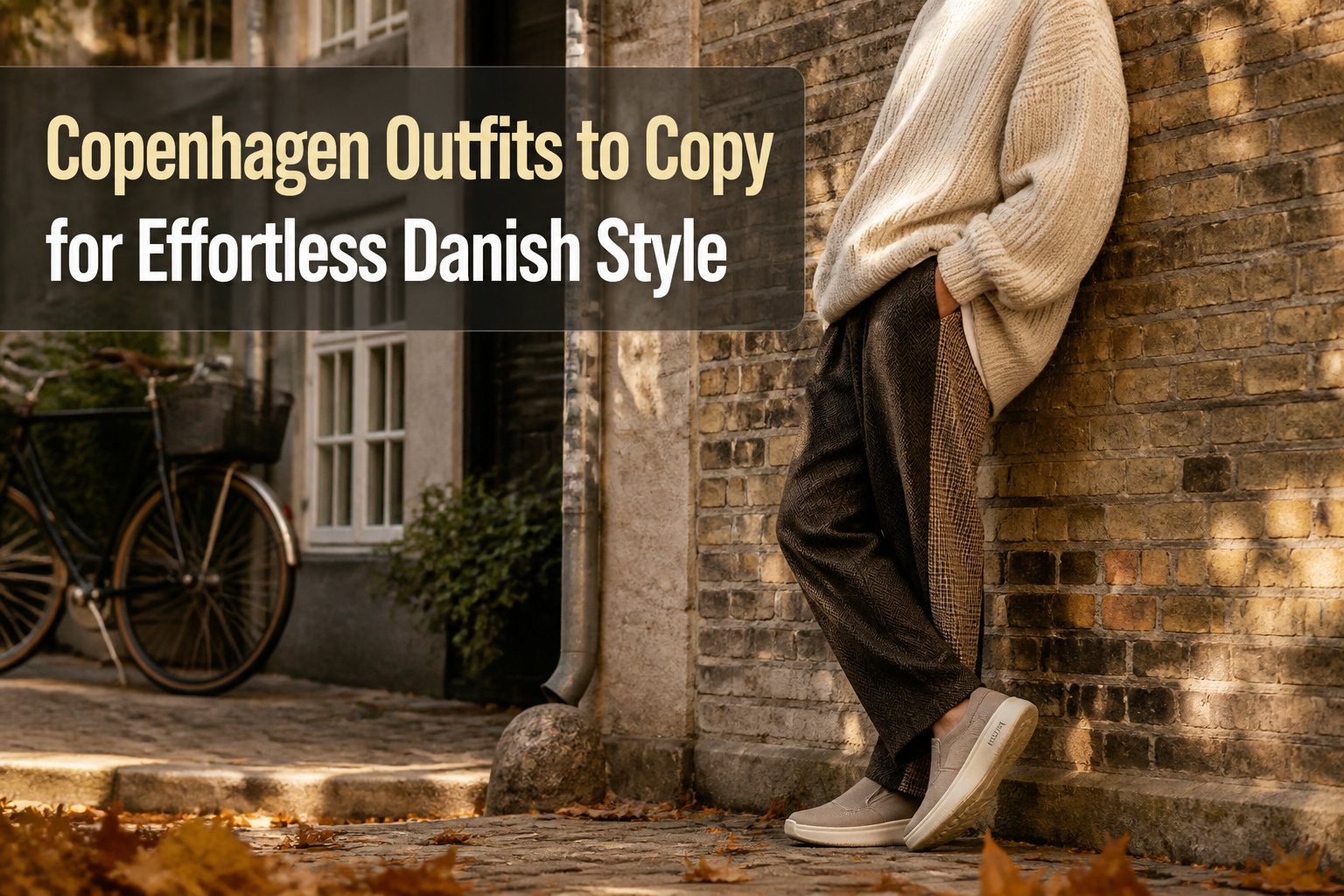 A collection of stylish outfits displayed on a rustic wooden ladder.