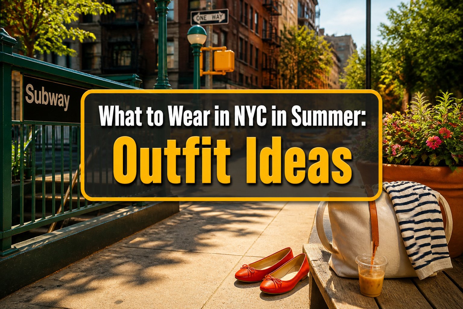 A collection of fashionable summer outfits suitable for New York City.
