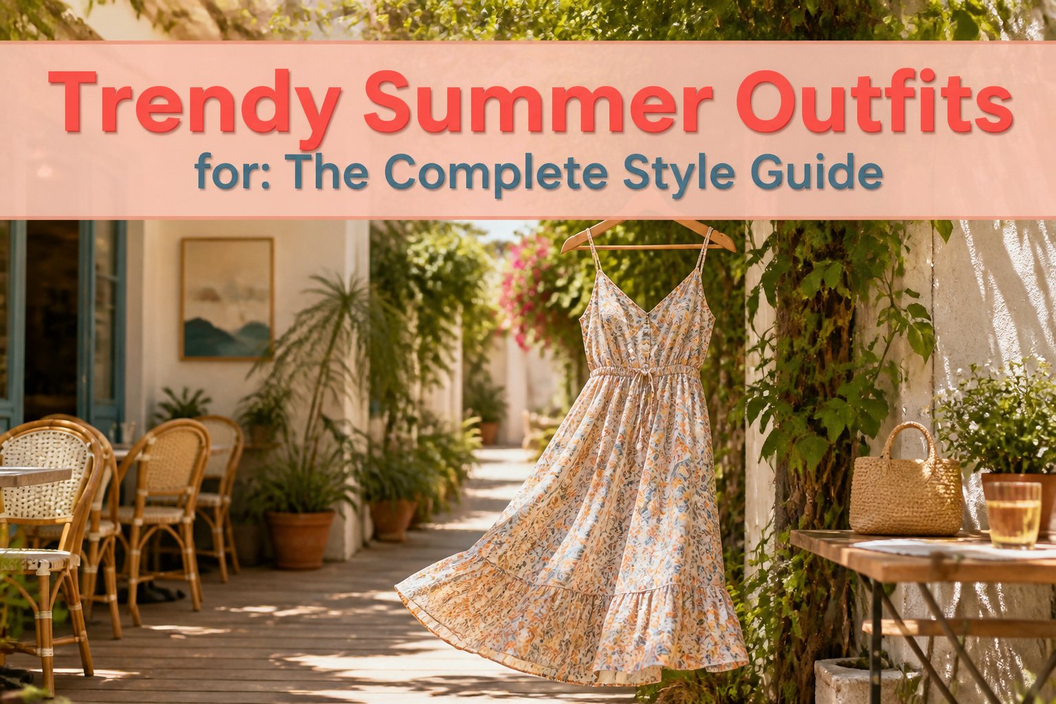 Collage of various trendy summer outfits showcasing vibrant colors and styles.